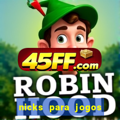 nicks para jogos de tiro